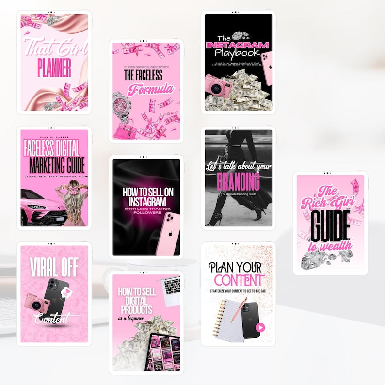 22 PLR Boss Babe eBook Bundle | Editable Canva Templates