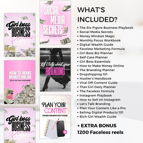 22 PLR Boss Babe eBook Bundle | Editable Canva Templates